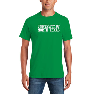 University of North Texas Mean Green Basic Block Cotton T-Shirt - Irish Green