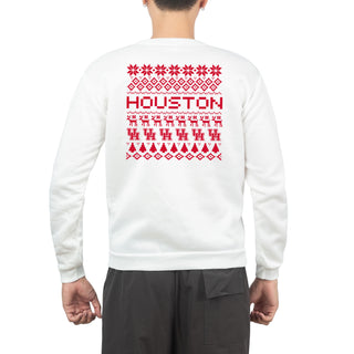 Houston Holiday Sweater Crewneck - White