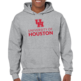 University of Houston Cougars Institutional Logo Hoodie - Sport Grey