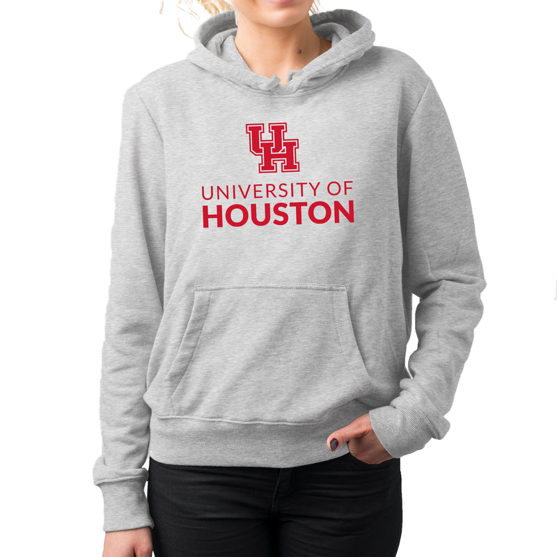 University of Houston Cougars Institutional Logo Hoodie - Sport Grey