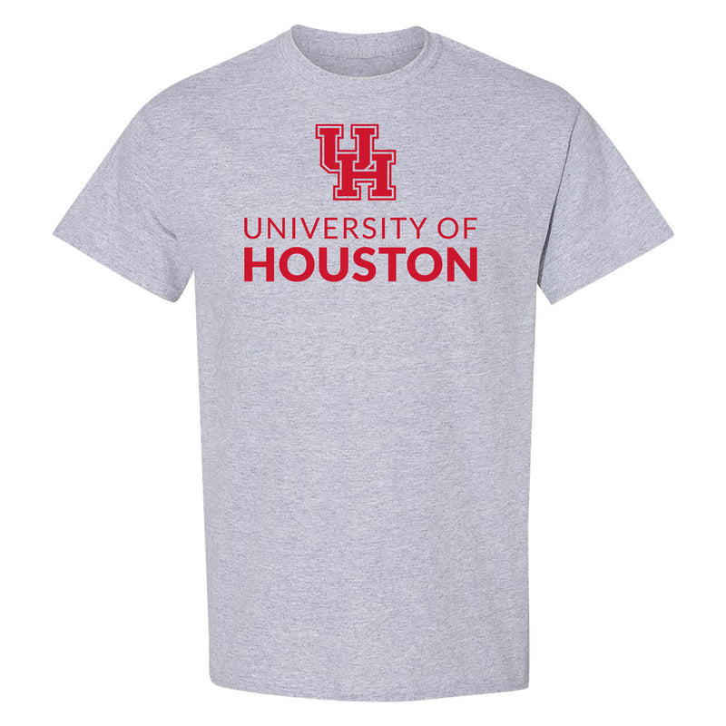 University of Houston Cougars Institutional Logo Short Sleeve T Shirt - Sport Grey