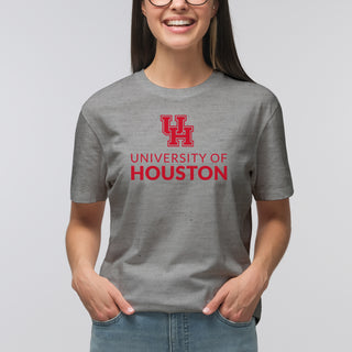 University of Houston Cougars Institutional Logo Short Sleeve T Shirt - Sport Grey