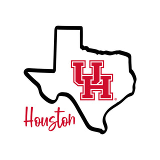 University of Houston Cougars Playful Sketch Short Sleeve T Shirt - White