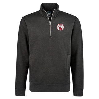 Houston Basketball Outline LC EMB BTB Quarter Zip Sweatshirt - Black