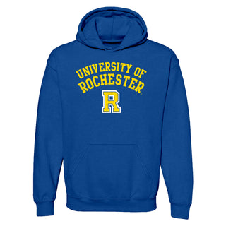 University of Rochester Yellowjackets Arch Logo Heavy Blend Hoodie - Royal