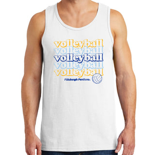 Pittsburgh Volleyball Repeat Tank Top - White