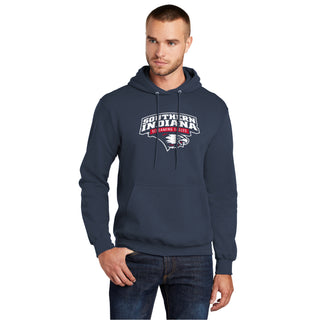 Southern Indiana Arch Logo Tall Hoodie - Navy