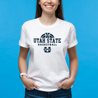 Utah State Aggies Basketball Hype T-Shirt - White