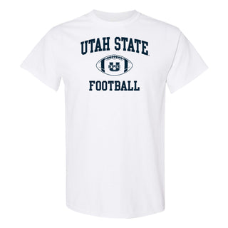 Utah State Aggies Classic Football Arch T-Shirt - White