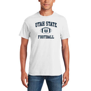 Utah State Aggies Classic Football Arch T-Shirt - White