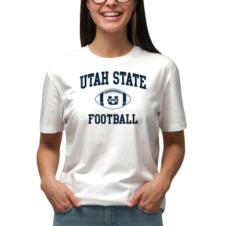 Utah State Aggies Classic Football Arch T-Shirt - White
