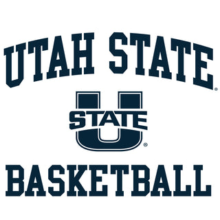 Utah State Aggies Arch Logo Basketball Long Sleeve - White