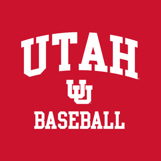 Utah Utes Arch Logo Baseball Hoodie - Red
