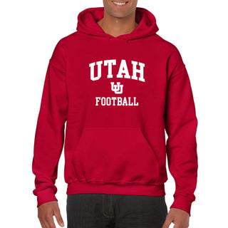 Utah Utes Arch Logo Football Hoodie - Red