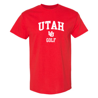 Utah Utes Arch Logo Golf T-Shirt - Red