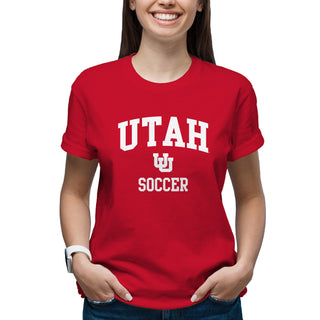 Utah Utes Arch Logo Soccer T-Shirt - Red
