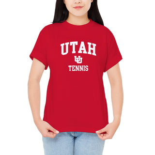 Utah Utes Arch Logo Tennis T-Shirt - Red