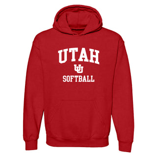 Utah Utes Arch Logo Softball Hoodie - Red