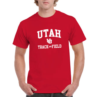 Utah Utes Arch Logo Track & Field T-Shirt - Red