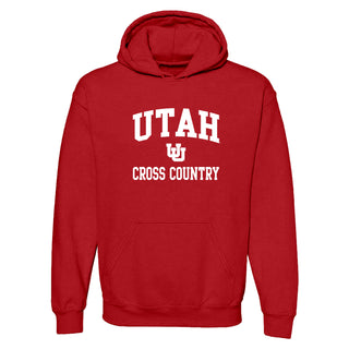 Utah Utes Arch Logo Cross Country Hoodie - Red