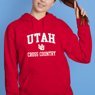 Utah Utes Arch Logo Cross Country Hoodie - Red