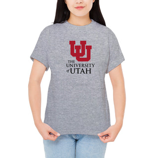 Utah Institutional Logo T-Shirt - Sport Grey