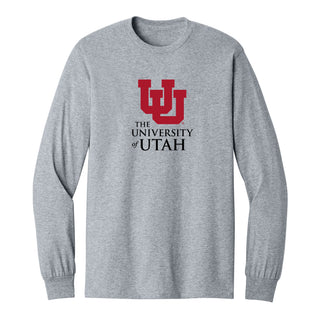 Utah Institutional Logo Long Sleeve - Sport Grey