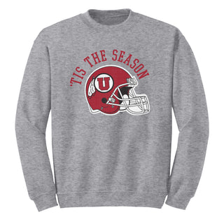 Utah Utes Tis the Season Crewneck - Sport Grey