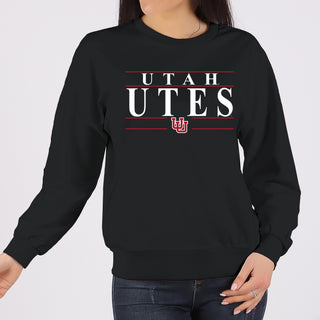 Utah Utes Headline Crewneck - Black