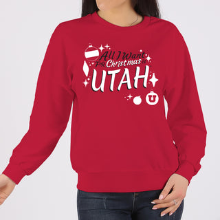 All I Want for Christmas is Utah Crewneck - Red