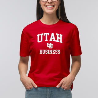 Utah Utes Arch Logo Business T-Shirt - Red