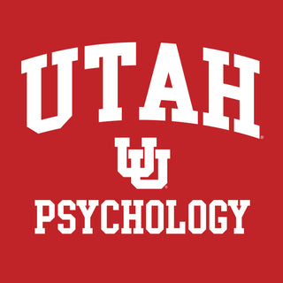 Utah Utes Arch Logo Psychology T-Shirt - Red