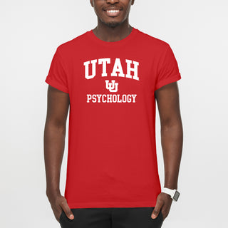 Utah Utes Arch Logo Psychology T-Shirt - Red