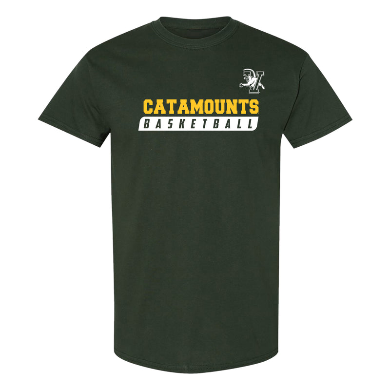 Vermont Basketball Slant T-Shirt - Forest