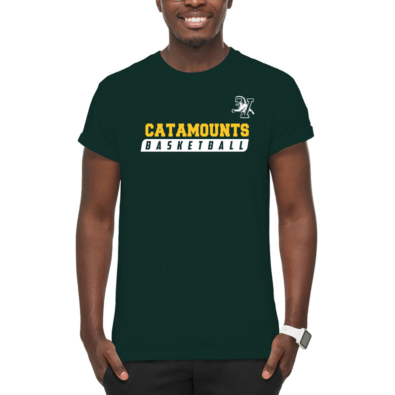 Vermont Basketball Slant T-Shirt - Forest