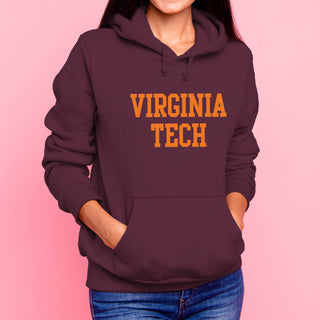 Virginia Tech Basic Block Hoodie - Maroon