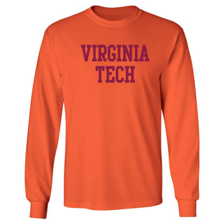 Virginia Tech Basic Block Long Sleeve - Orange