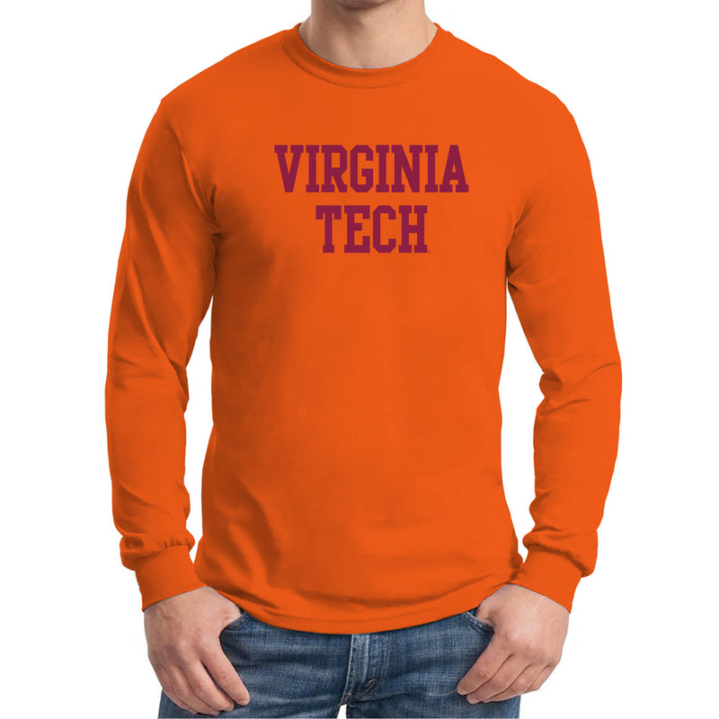 Virginia Tech Basic Block Long Sleeve - Orange
