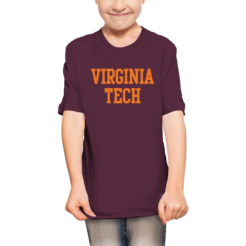Virginia Tech Basic Block Youth T-Shirt - Maroon
