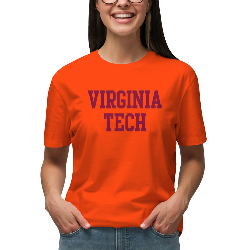 Virginia Tech Basic Block T-Shirt - Orange