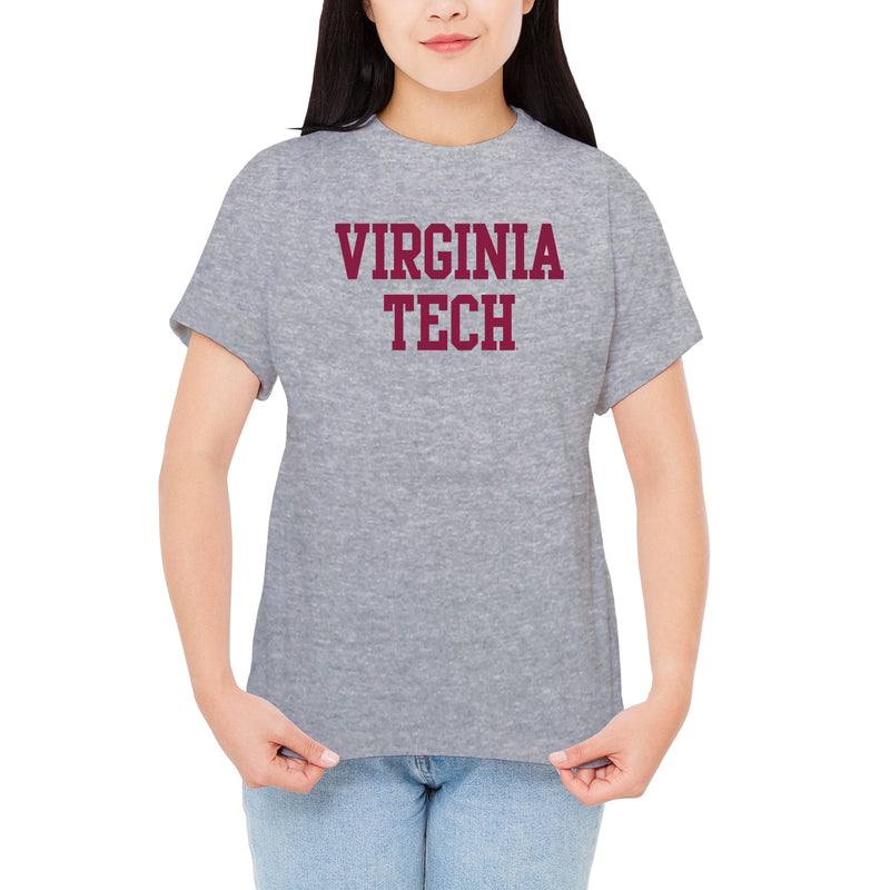Virginia Tech Basic Block T-Shirt - Sport Grey