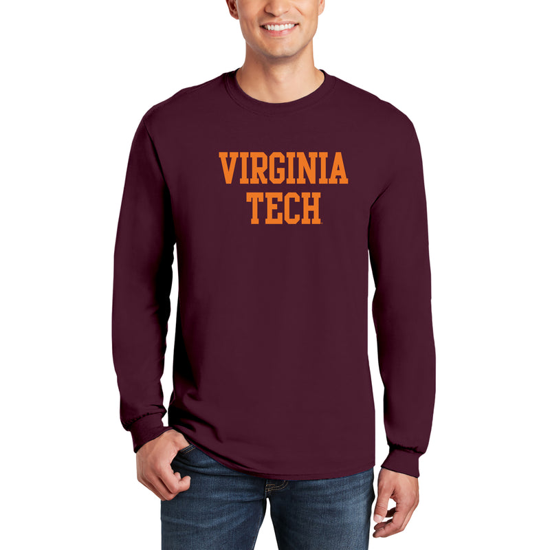 Virginia Tech Basic Block Long Sleeve - Maroon