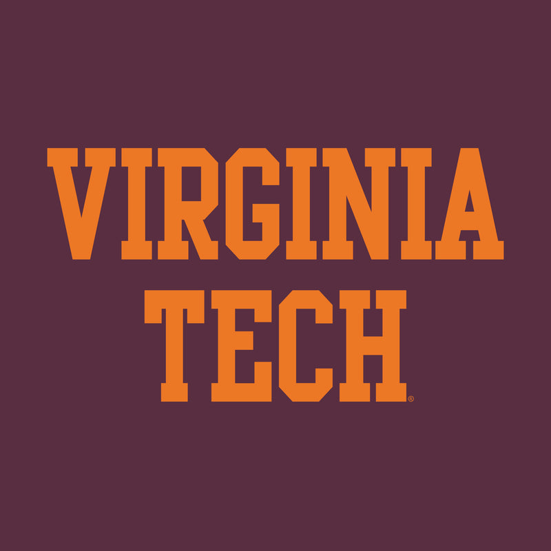 Virginia Tech Basic Block Womens T-Shirt - Maroon