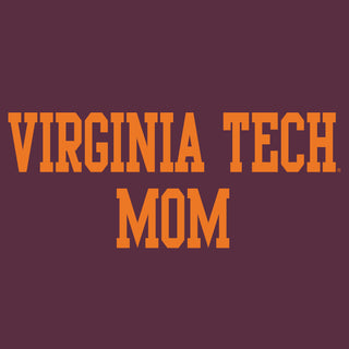 Virginia Tech Basic Block Mom Crewneck Sweatshirt - Maroon
