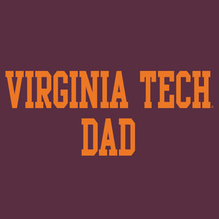 Virginia Tech Basic Block Dad Crewneck Sweatshirt - Maroon