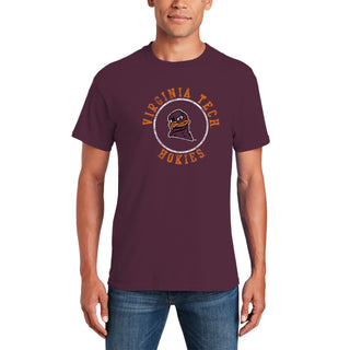 Virginia Tech Distressed Circle Logo T-Shirt - Maroon