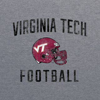 Virginia Tech Faded Football Helmet NLA Triblend T-Shirt - Premium Heather