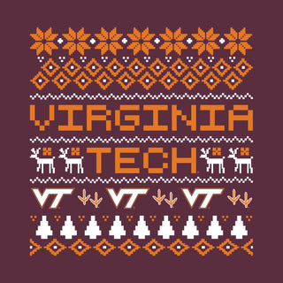 Virginia Tech Holiday Sweater Crewneck Sweatshirt - Maroon