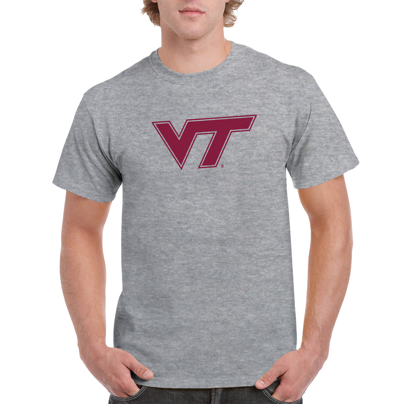 Virginia Tech Primary Logo T-Shirt - Sport Grey