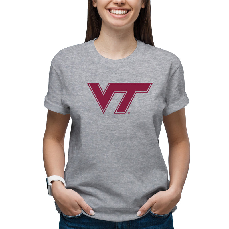 Virginia Tech Primary Logo T-Shirt - Sport Grey